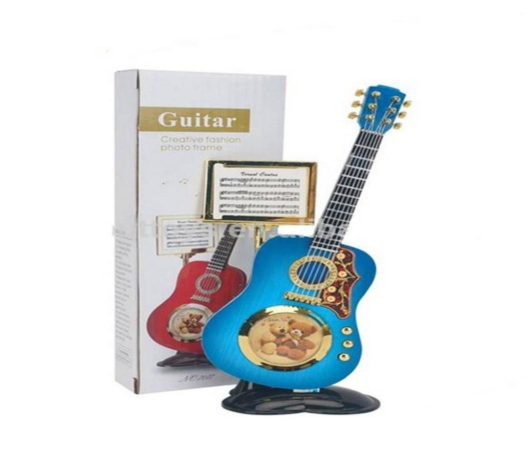 Plastic Gitar Shape Photo Frame - Blue
