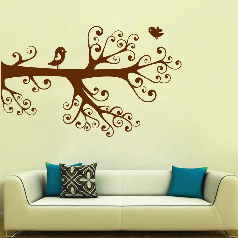 Decor Villa 96 cm Decor villa Bird Flying On Tree Wall Wall Decal & Sticker Self Adhesive Sticker  (Pack of 1)