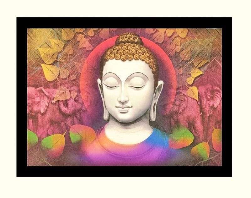 Buddha Sparkle Fine Art Print  (20 inch X 28 inch, Rolled Over Hard Cardboard Pipe)