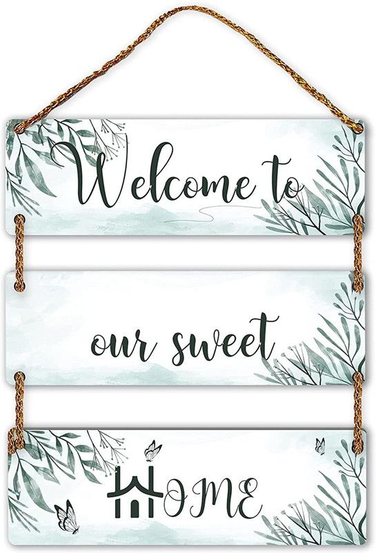 Angel Infinite Welcome Quote Design Wooden Wall Hanging Décor for Home|Office|Wall Decoration  (Multi 7)