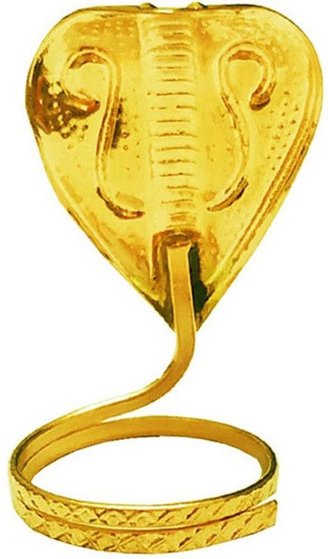 INFINITY INFINITY Shivling Naag/Snake Idol for Puja Decorative Showpiece - 4 cm  (Copper, Yellow)