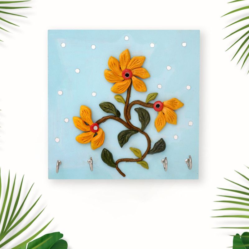 MM CREATIONS Lippan Art Handicraft HandMade  (SkyBlue)