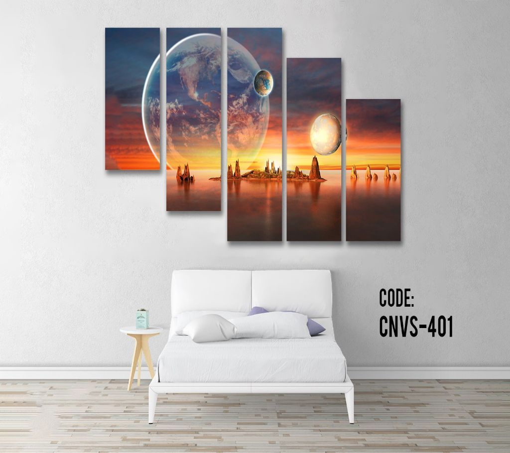 CNVS-401 3D Planet Wall Canvas Art Prints 96 inch x 48 inch