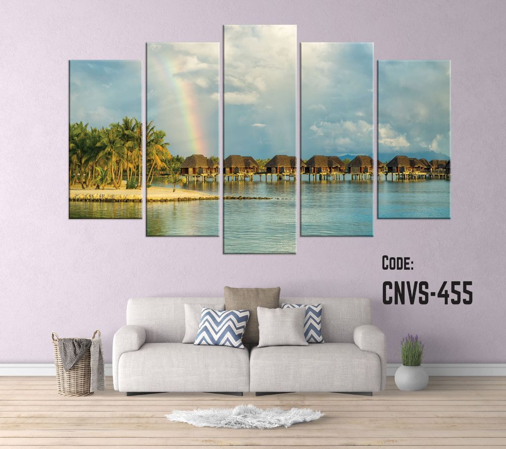 CNVS-455 Nature of River Wall Canvas Art Prints 96 inch x 48 inch