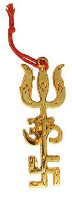 Astrodidi Trishakti Hanging for Vastu Decorative Showpiece - 8 cm  (Bronze, Gold)