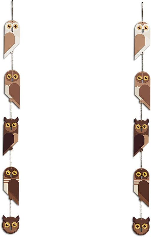Angel Infinite Owls Wall and Door Hanging for Home| Office | Living Room  (Dark Brown)