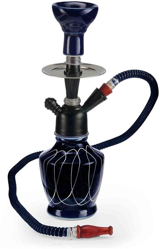 12 inch Glass Hookah  (Black)