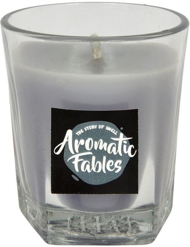 First Row Aromatic Fables 8oz Euphoria Fragrance Soy Wax Decorative Gifting Grey Color Glass Candle Candle  (Grey, Pack of 1)
