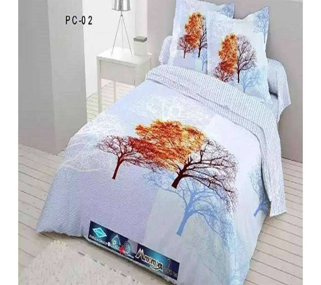 Cototn double size bedsheet set-3 pcs