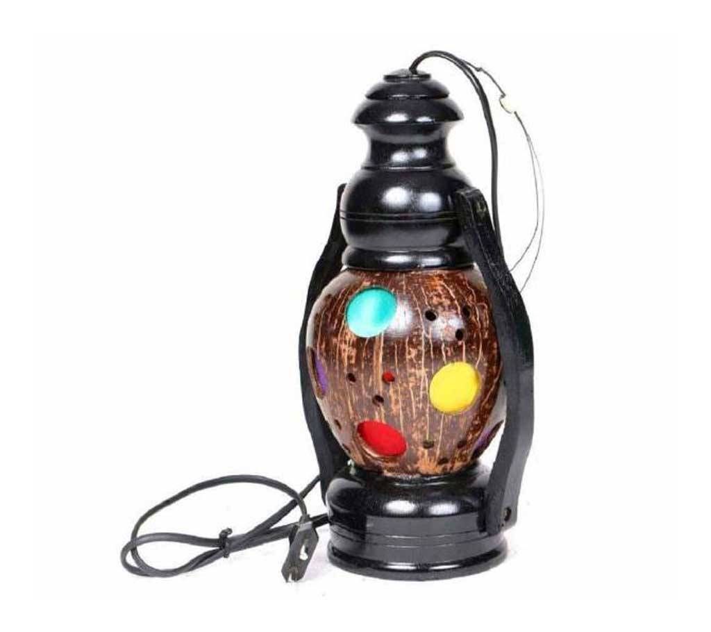 Coconut Shell Hurricane Lamp 
