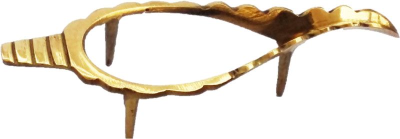Craft Mart Puja Shankh Stand Decorative Showpiece - 17 cm  (Brass, Gold)