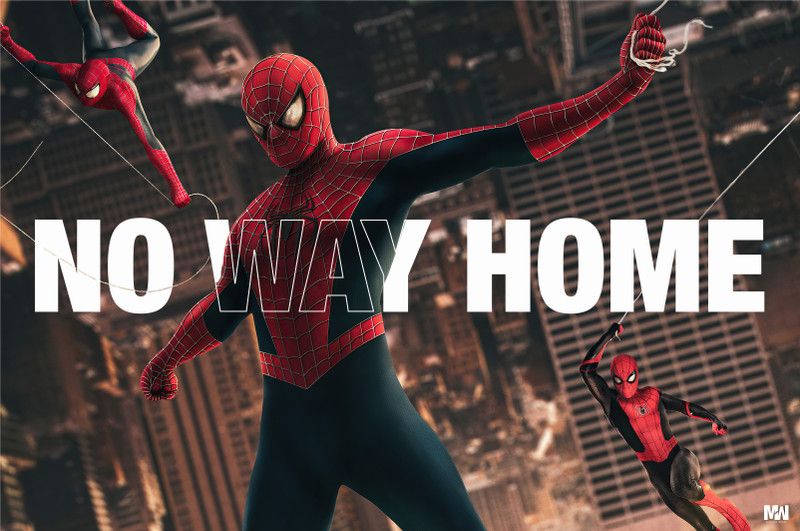 Marvel Spiderman No Way Home (Movie) Poster 18 x 12 inch Paper Print  (12 inch X 18 inch, ROLLED)