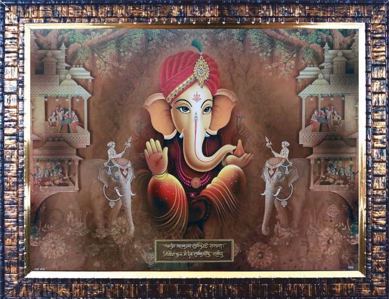 Darsh Craft Digital Reprint 9 inch x 12 inch Painting  (With Frame)