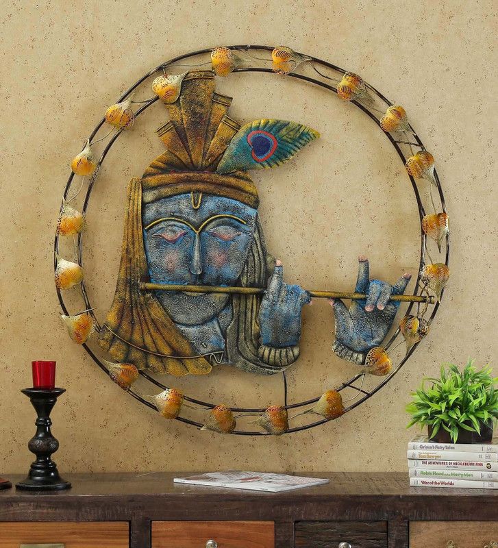 Craft Edge Decorative Showpiece - 101.6 cm  (Iron, Blue, Brown)