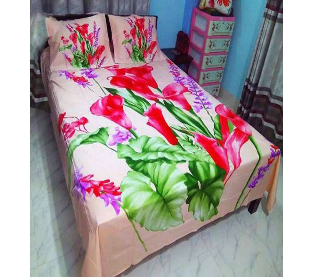 King Size Cotton Bed Sheet Set (3 Piece)