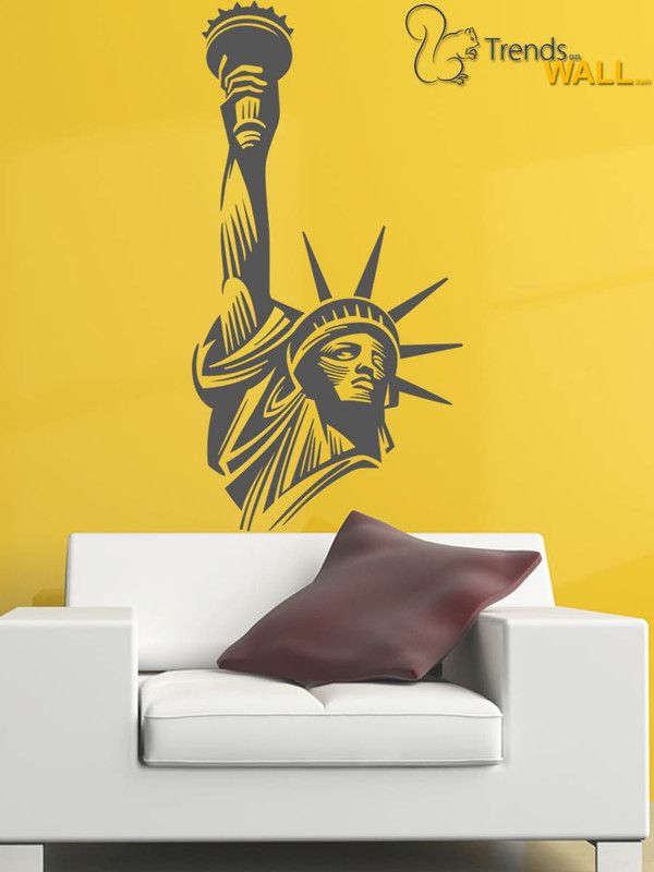 Trends on WALL 117 cm Liberty Statue Self Adhesive Sticker  (Pack of 1)