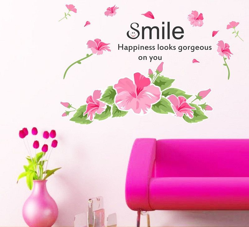 Littlebuds 100 cm Rose Petl Removable Sticker  (Pack of 1)