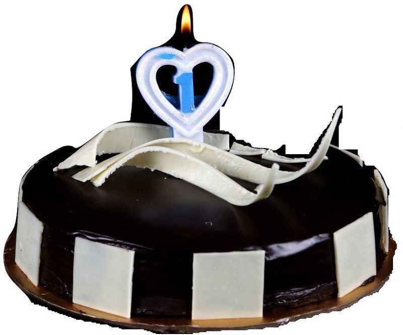 FUNCART # 1 Heart Candle Blue Candle (Multicolor, Pack of 1) Candle  (Multicolor, Pack of 1)