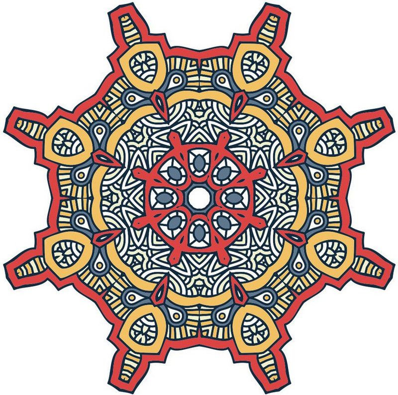 Decor Villa 30.48 cm Decor Villa Nice Rangoli Floor Sticker (12*12) Inch Sticker  (Pack of 1)