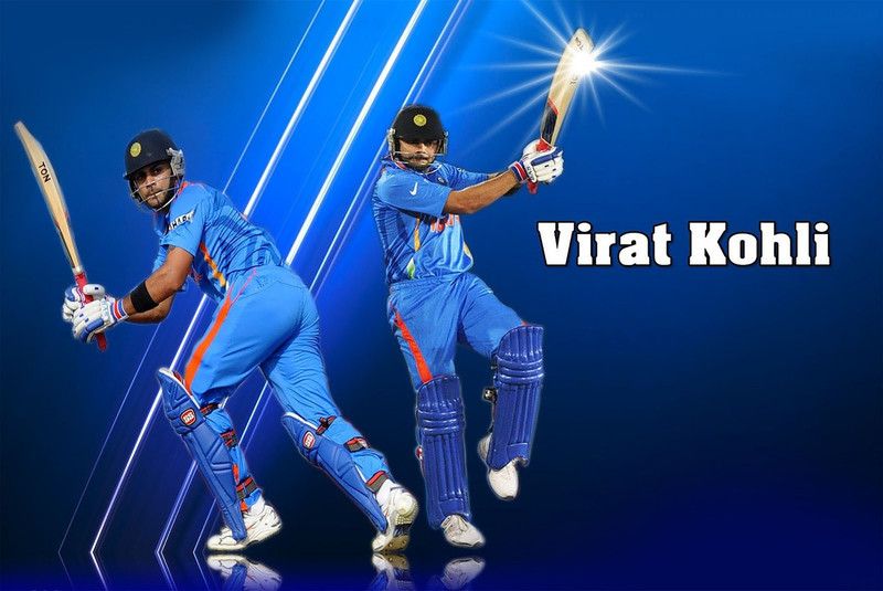 Poster Virat Kohli The Angry Young Man sl-7775 (Wall Poster, 13x19, Matte Paper, Multicolor) Fine Art Print  (19.1 inch X 13.1 inch, Rolled)