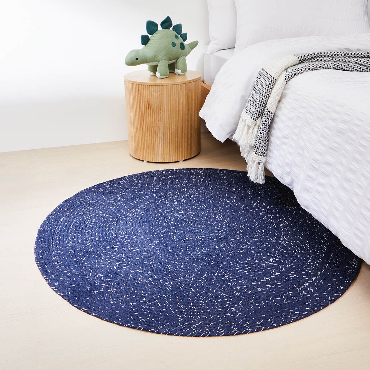 Piper Round Braided Rug - Blue