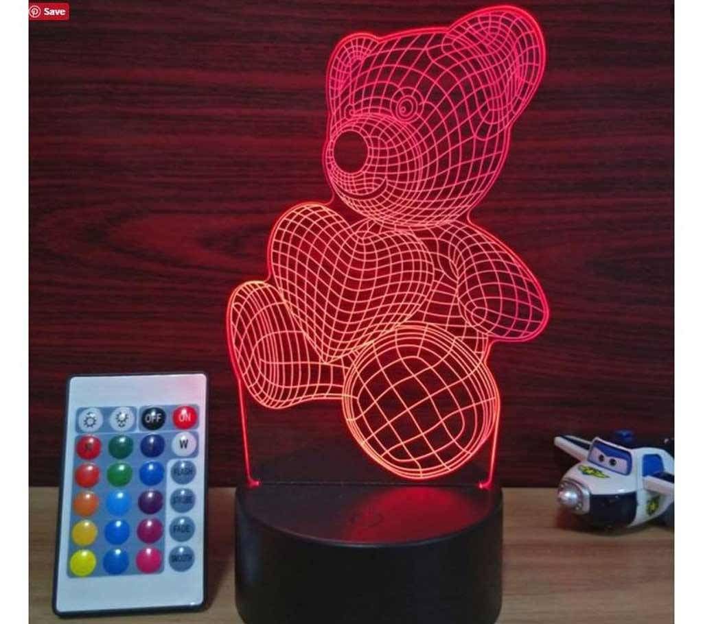 Creative 3D LED Teddy Bear Lamp