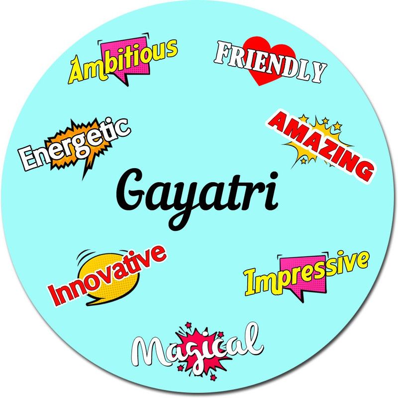 FURNISHFANTASY Fridge Magnet - Best Gift on Happy Birthday, Return Gifts for kids, Everyday Gifting , Name - Gayatri Fridge Magnet Pack of 1  (Multicolor)