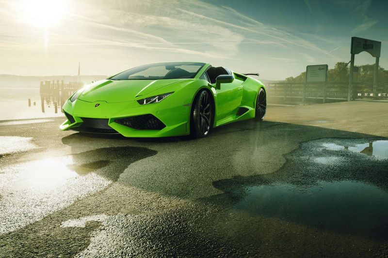 Poster Lamborghini Huracan Lamborghini Car Vehicle Sport Car Supercar Green Car sl11999 (Wall Poster, 13x19 Inches, Multicolor) Fine Art Print  (19.1 inch X 13.1 inch, Rolled)