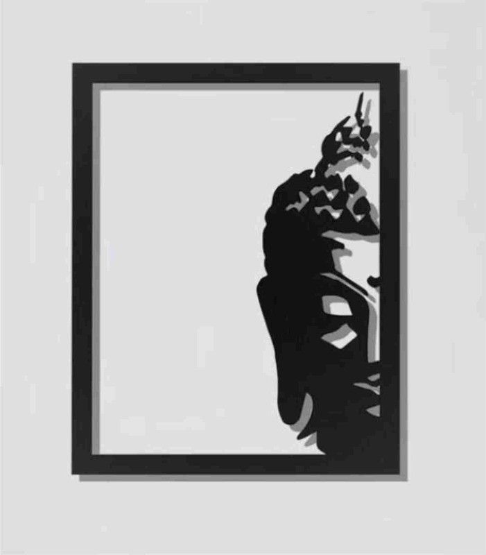 TRIOWORLD WOODEN WALL ART  (12 inch X 10 inch, Black)