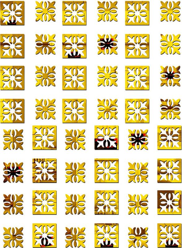 Bikri Kendra 100 cm wall stickers Self Adhesive Sticker  (Pack of 48)