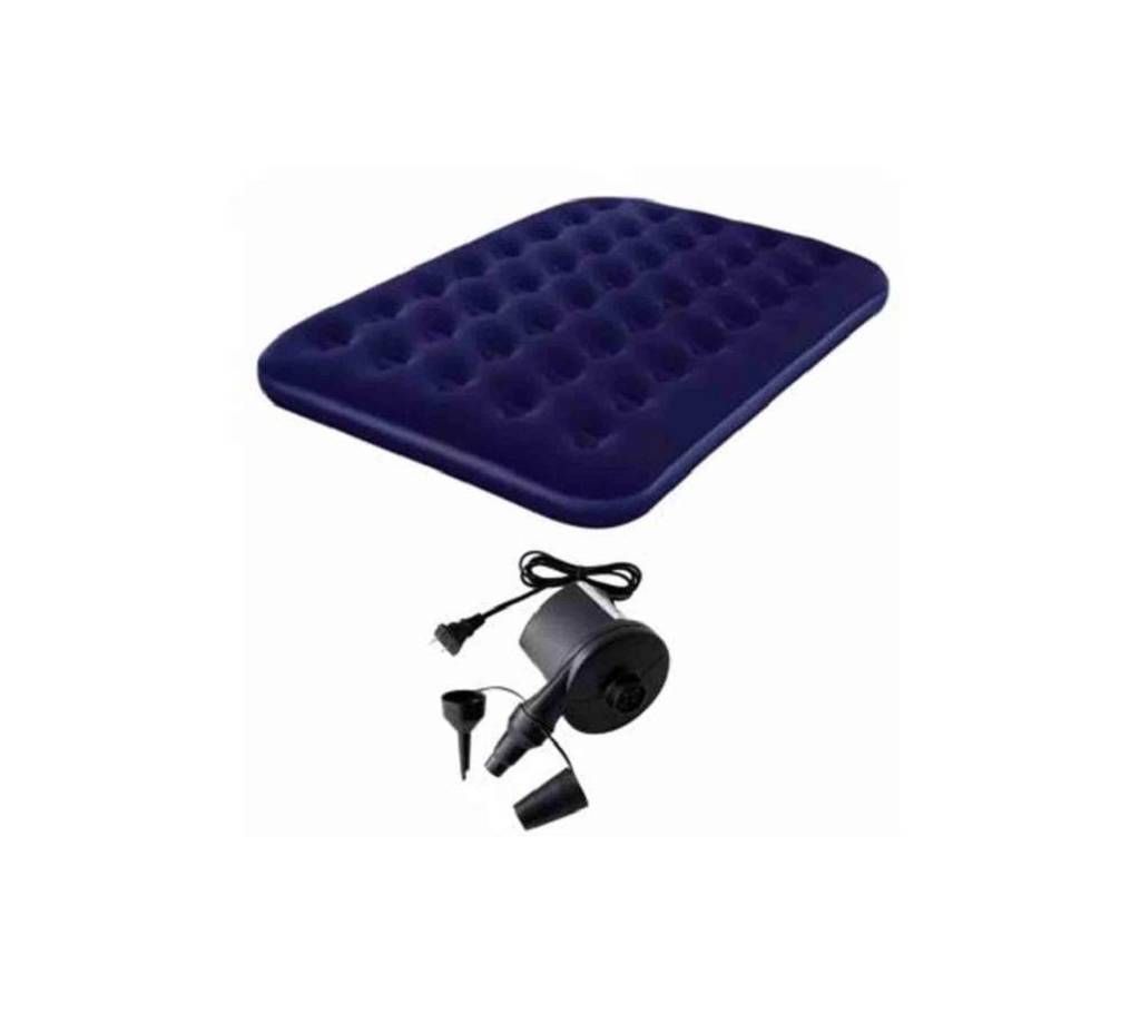 PORTABLE INFLATABLE DOUBLE BED - BLUE