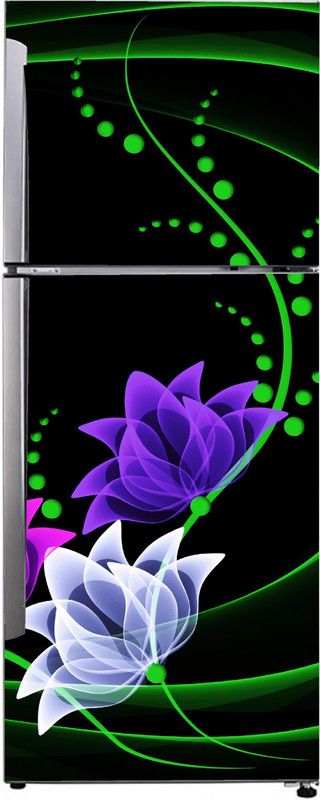 ADVAIT DESIGNS 160 cm Beautiful flowers lighting leaves branch fridge sticker Self Adhesive Sticker  (Pack of 1)