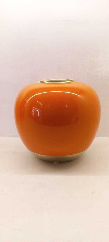 Mohit Anand Design Ceramic Vase  (17 inch, Orange)