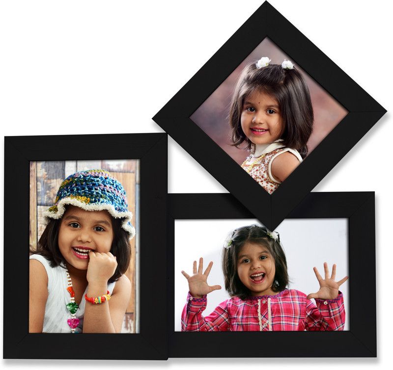 AJANTA ROYAL Polymer Personalized, Customized Gift Best Friends Reel Photo Collage gift for Friends, BFF with Frame, Birthday Gift,Anniversary Gift Table  (Black, 3 Photo(s), 2 - 4"x6" and 1 - 4"x4")