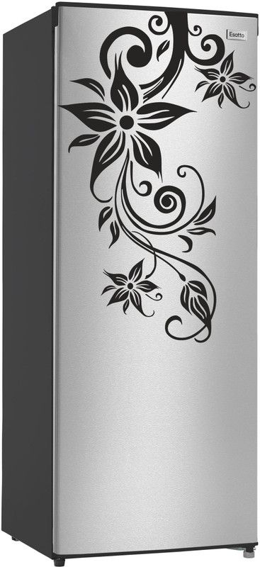 SUDARSHAN STICKER 45 cm Refrigerator Sticker - Decor Kafe Decorative Floral Desing Decorative fridge sticker Self Adhesive Sticker  (Pack of 1)