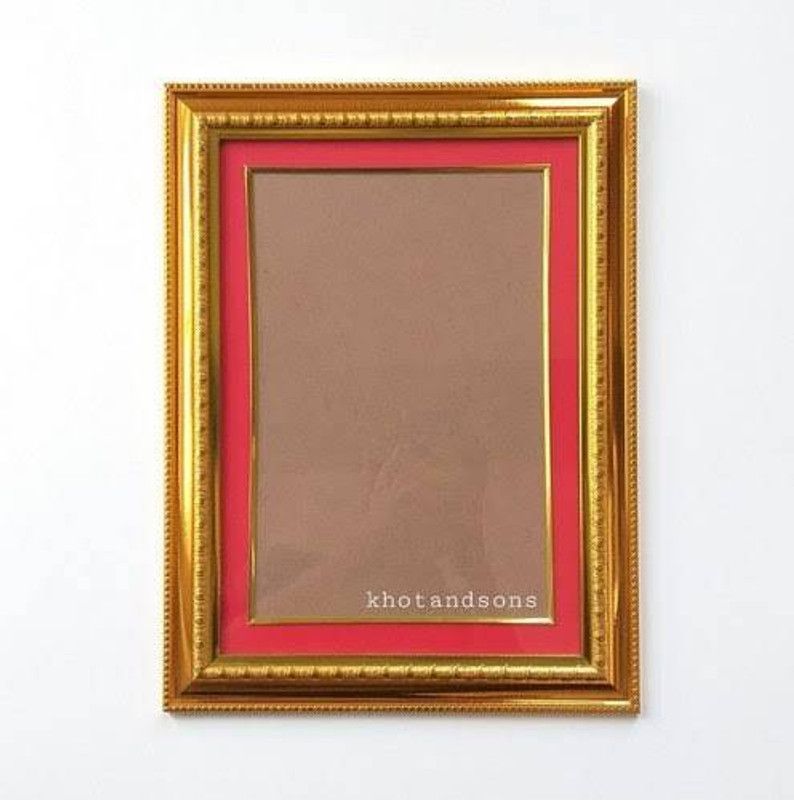 Plastic Photo Frame  (Gold, 1 Photo(s))
