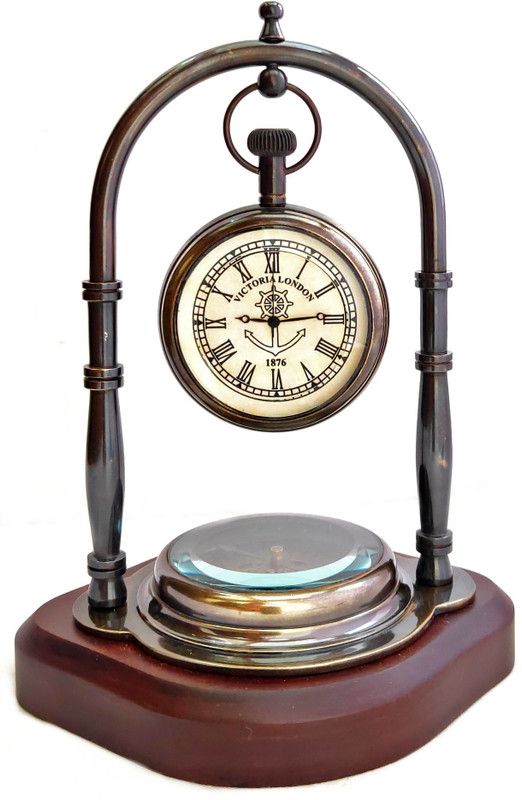 k.v handicrafts Analog Brown Clock