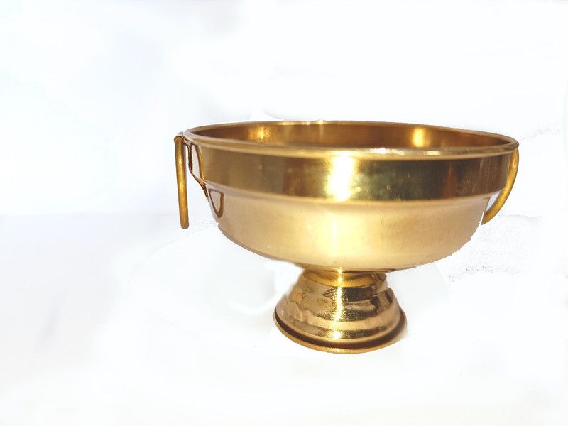 Solino Brass Gangal/Gangalam Bowl Home Decor Item, Living Room Decorative Showpiece - 4 cm  (Brass, Gold)