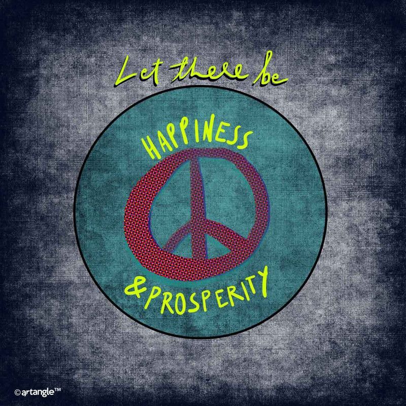Seven Rays Let There Be Happiness & Properity Paper Print  (12 inch X 12 inch, Rolled)