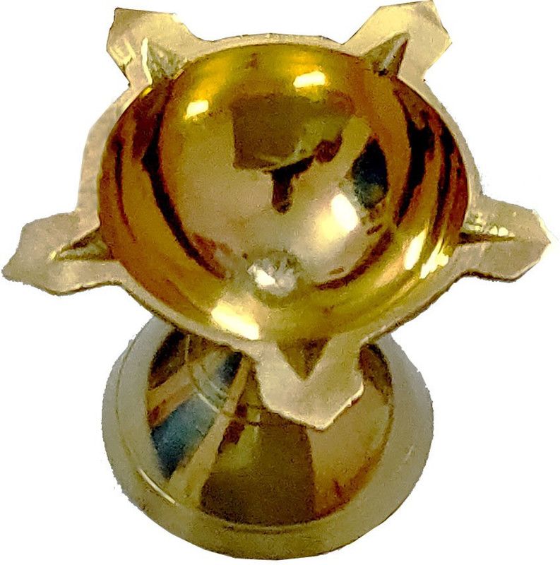 Shoppernation Brass Table Diya  (Height: 2.5 inch)