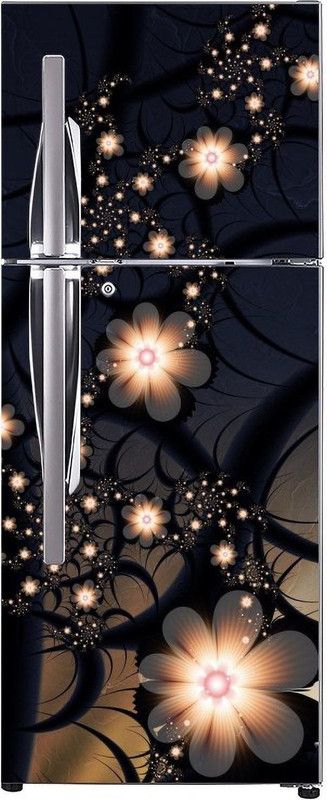 wildartcreation 60 cm Beautiful pink flowers wallpaper poster Self Adhesive Sticker  (Pack of 1)