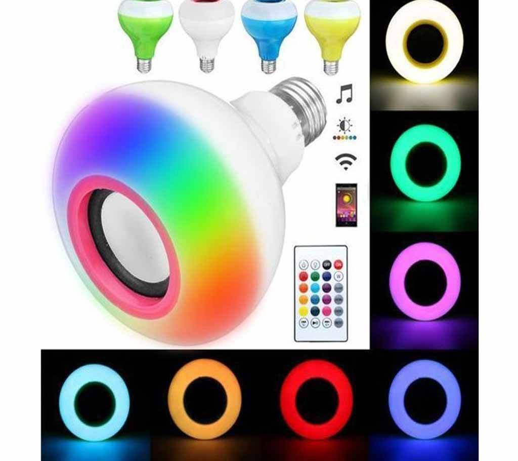 RGB Bluetooth Speaker Music Play LED Smart Light Bulb With Remote Control