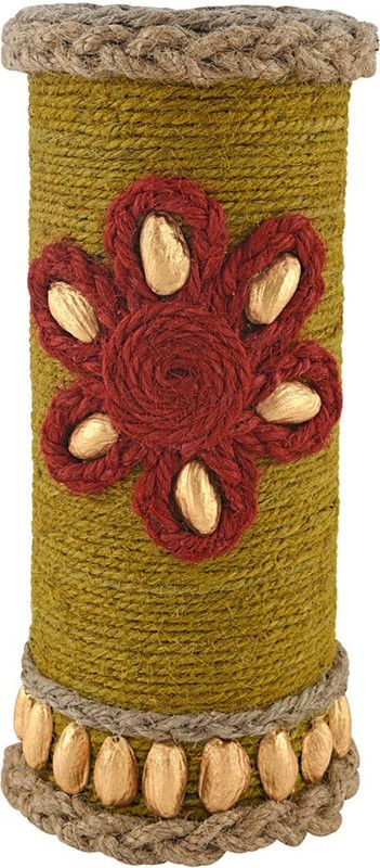 grow Jute Vase  (8.5 inch, Multicolor)