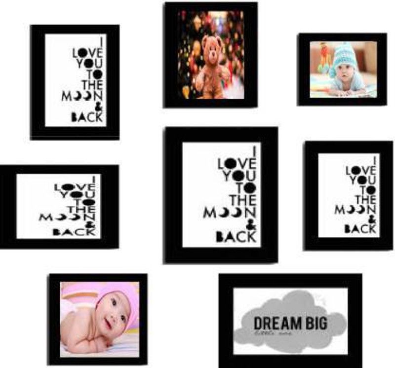 Mamry Art Creations Wood Personalized, Customized Gift Best Friends Reel Photo Collage gift for Friends, BFF with Frame, Birthday Gift,Anniversary Gift Wall  (Black, 8 Photo(s), 4*6, 5*5, 5*7)