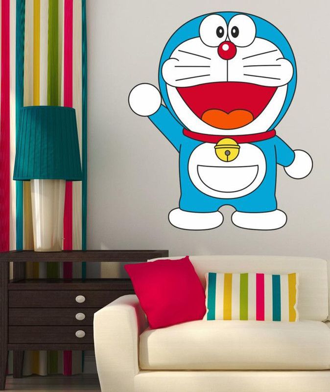 BALKRISHNA WALL STICKER 60 cm doraemon cartoon wall sticker 3d Self Adhesive Sticker  (Pack of 1)