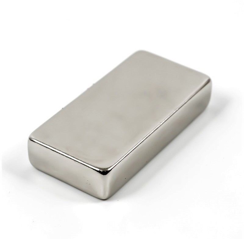 ART IFACT 1 Piece of 50mm X 25mm X 12.5mm Neodymium Magnets - NdFeb Rare Earth Fridge Magnet, Multipurpose Office Magnets, Magnetic Paper Holder Pack of 1  (Silver)
