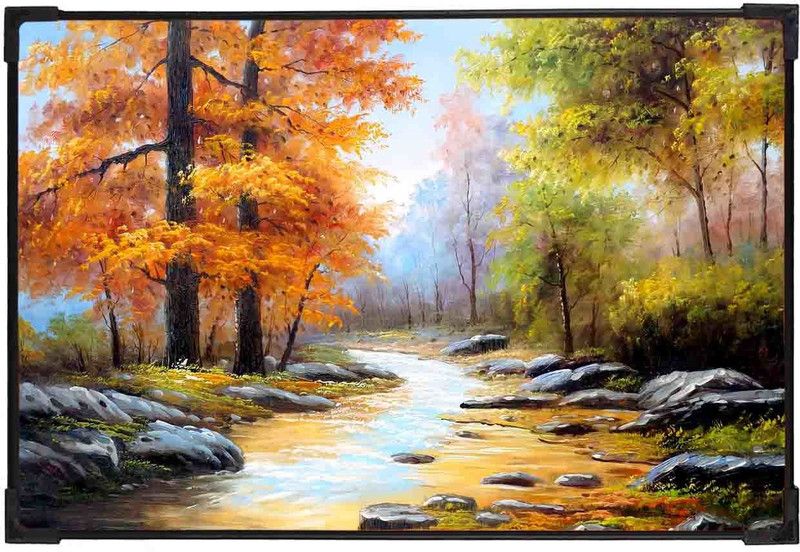 FURNATO Home Decor | UV Coated MDF Picture Painting Digital Reprint 18 inch x 12 inch Painting  (With Frame)