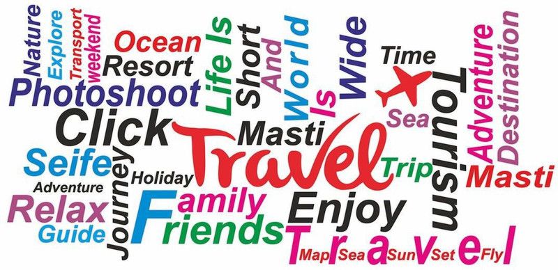 KREEPO 60.96 cm Travel Trip Tourism Typography Vinyl Wall Sticker for Wall Decoration_kr22 Self Adhesive Sticker  (Pack of 1)