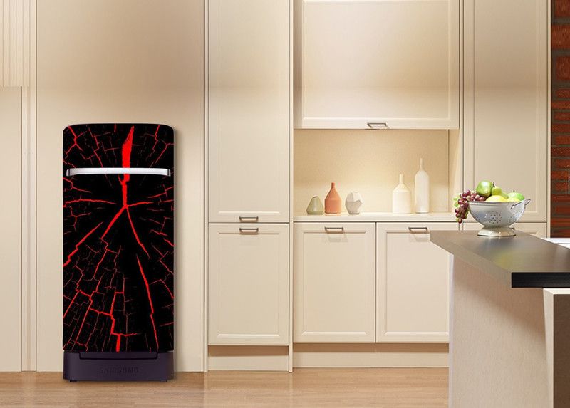 Shree Decor 58 cm Abstract Colourfull Design Fridge Wrap Decorative Sticker Self Adhesive Sticker  (Pack of 1)
