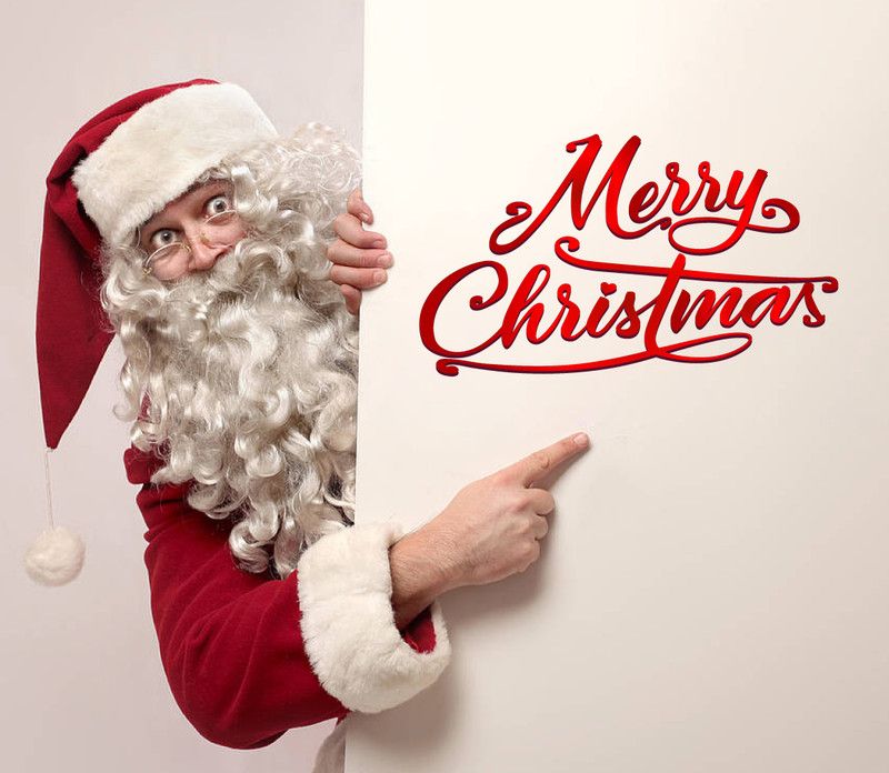 Decor studio 35 cm Merry christmas multicolor pvc vinyl wall sticker Self Adhesive Sticker  (Pack of 1)